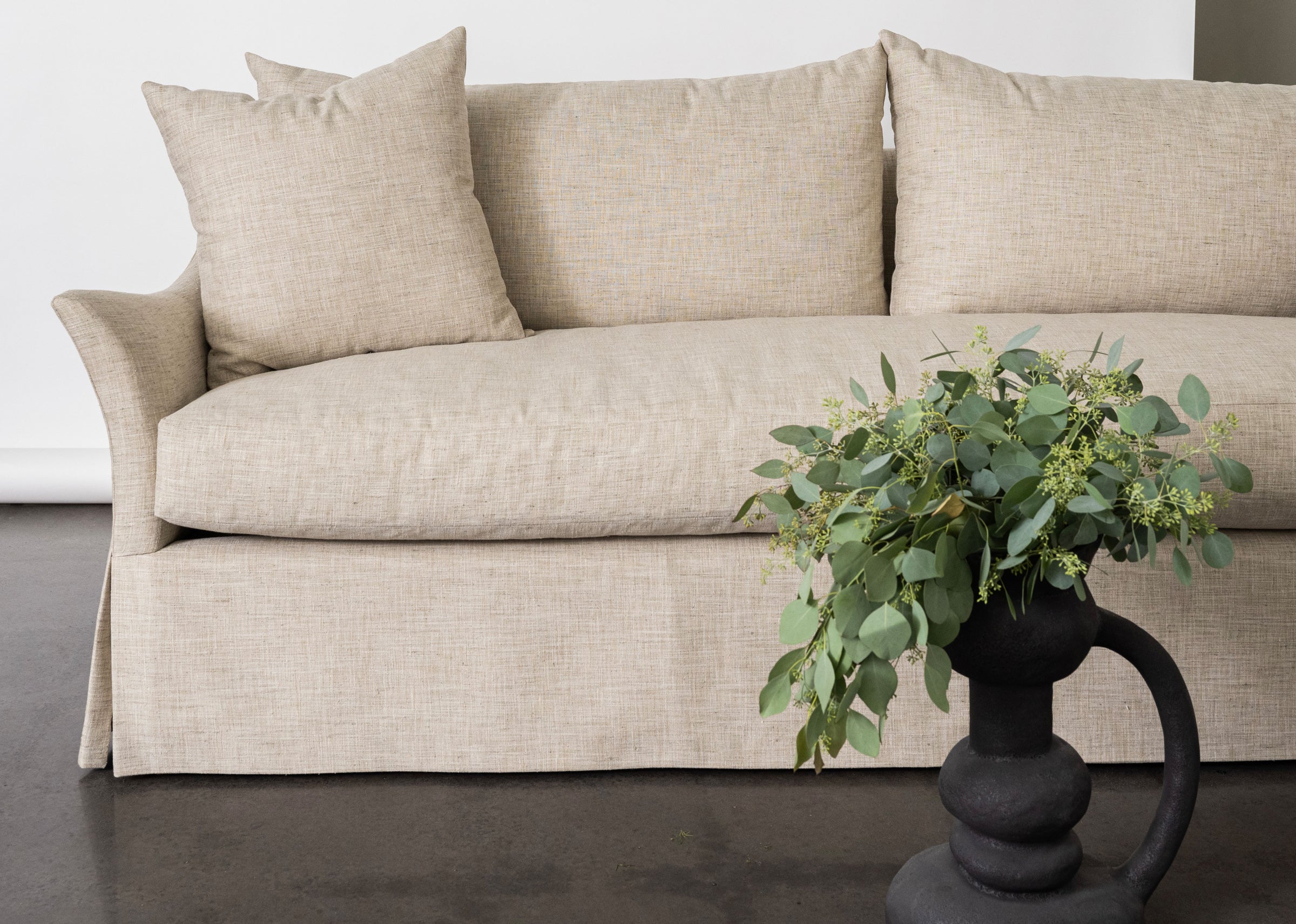Linen Skirted Sofa