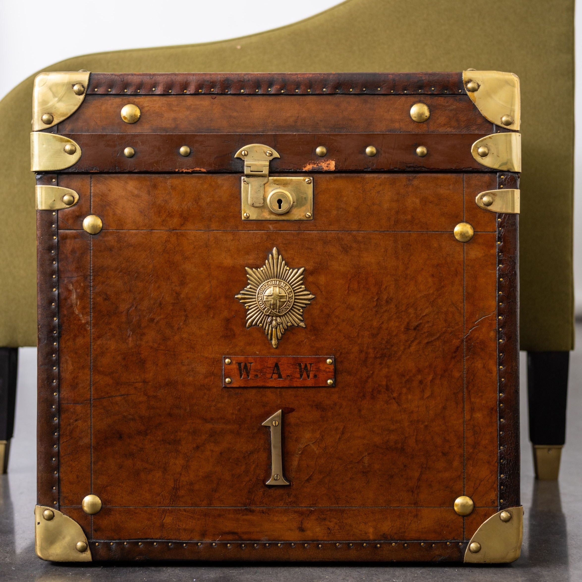 Antique World War II Military Trunk
