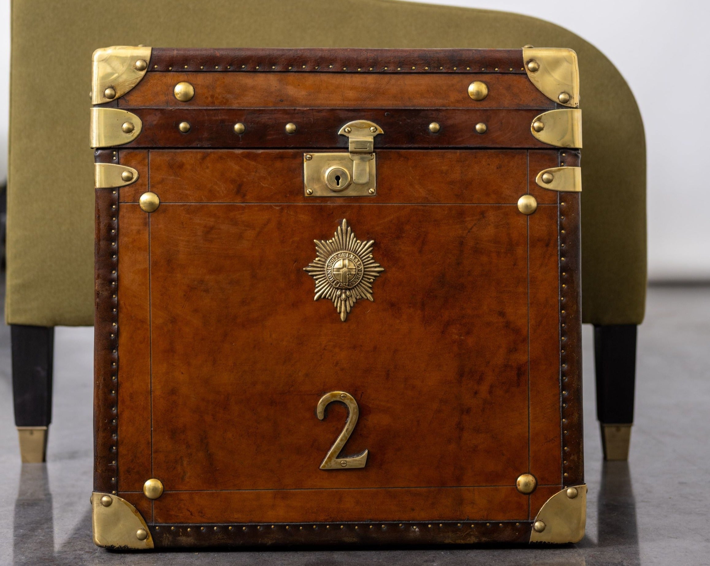 Antique World War II Military Trunk