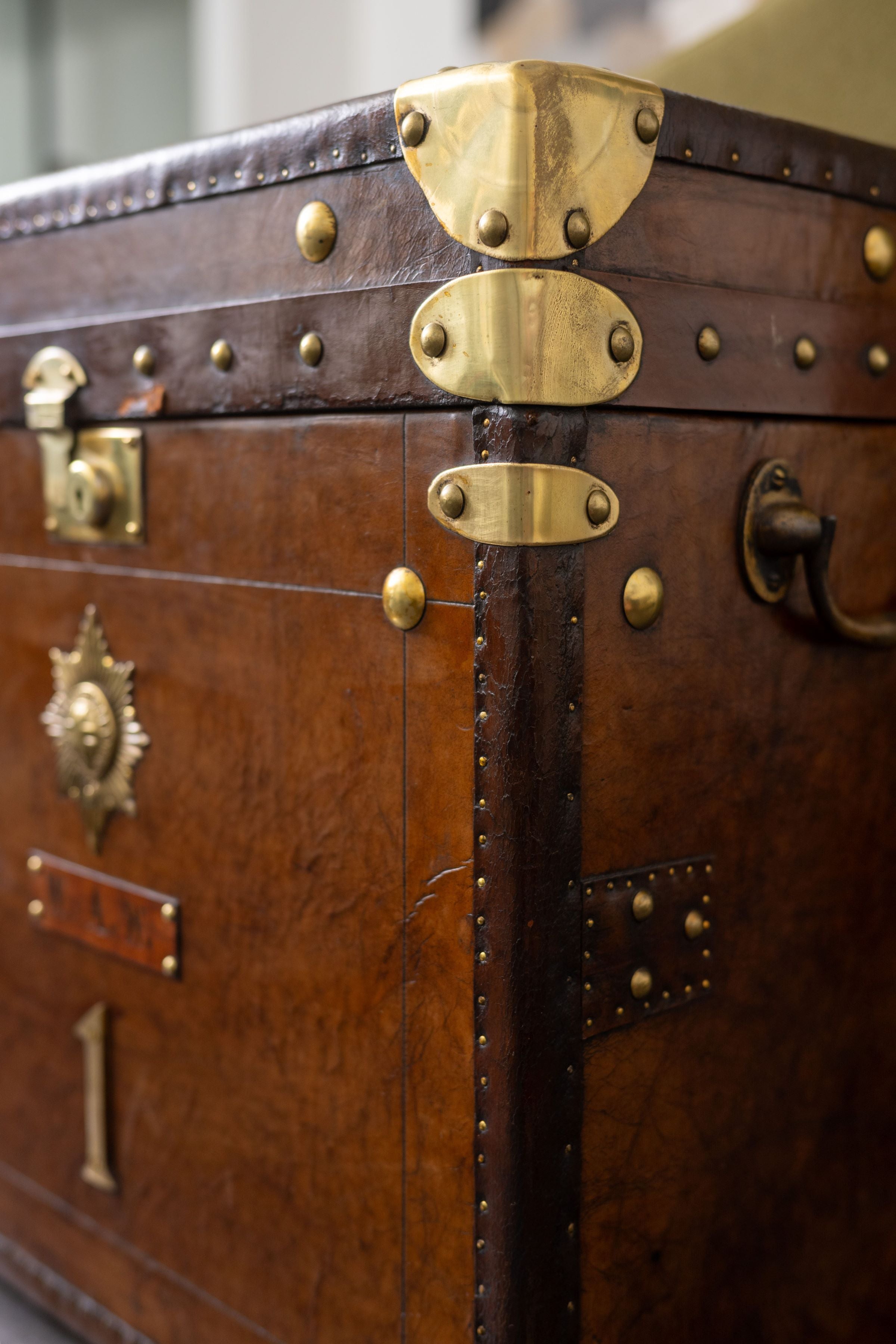 Antique World War II Military Trunk