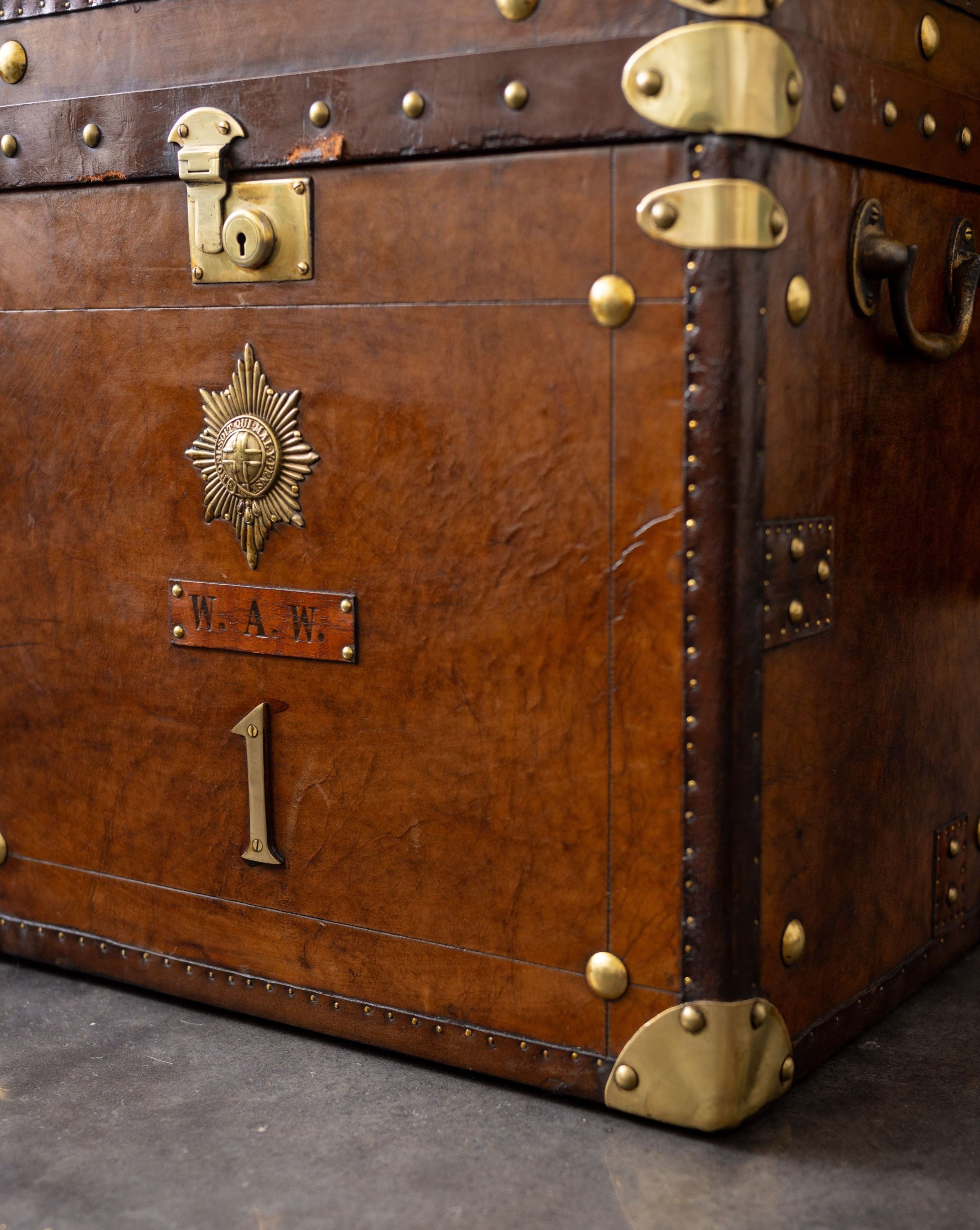 Antique World War II Military Trunk