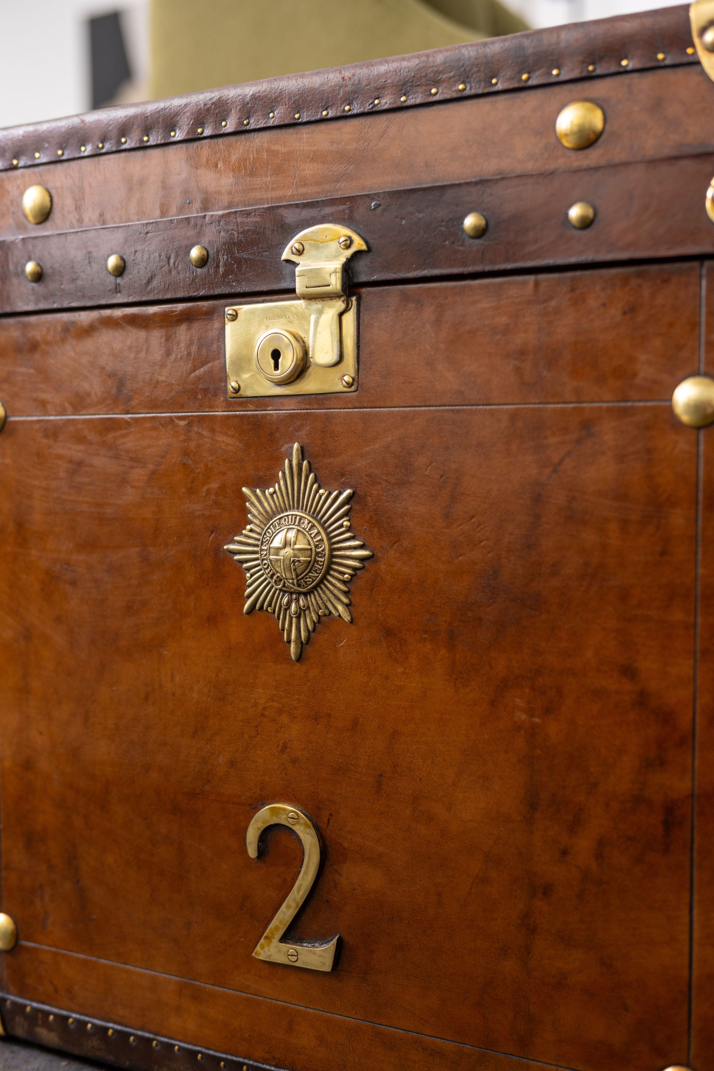 Antique World War II Military Trunk