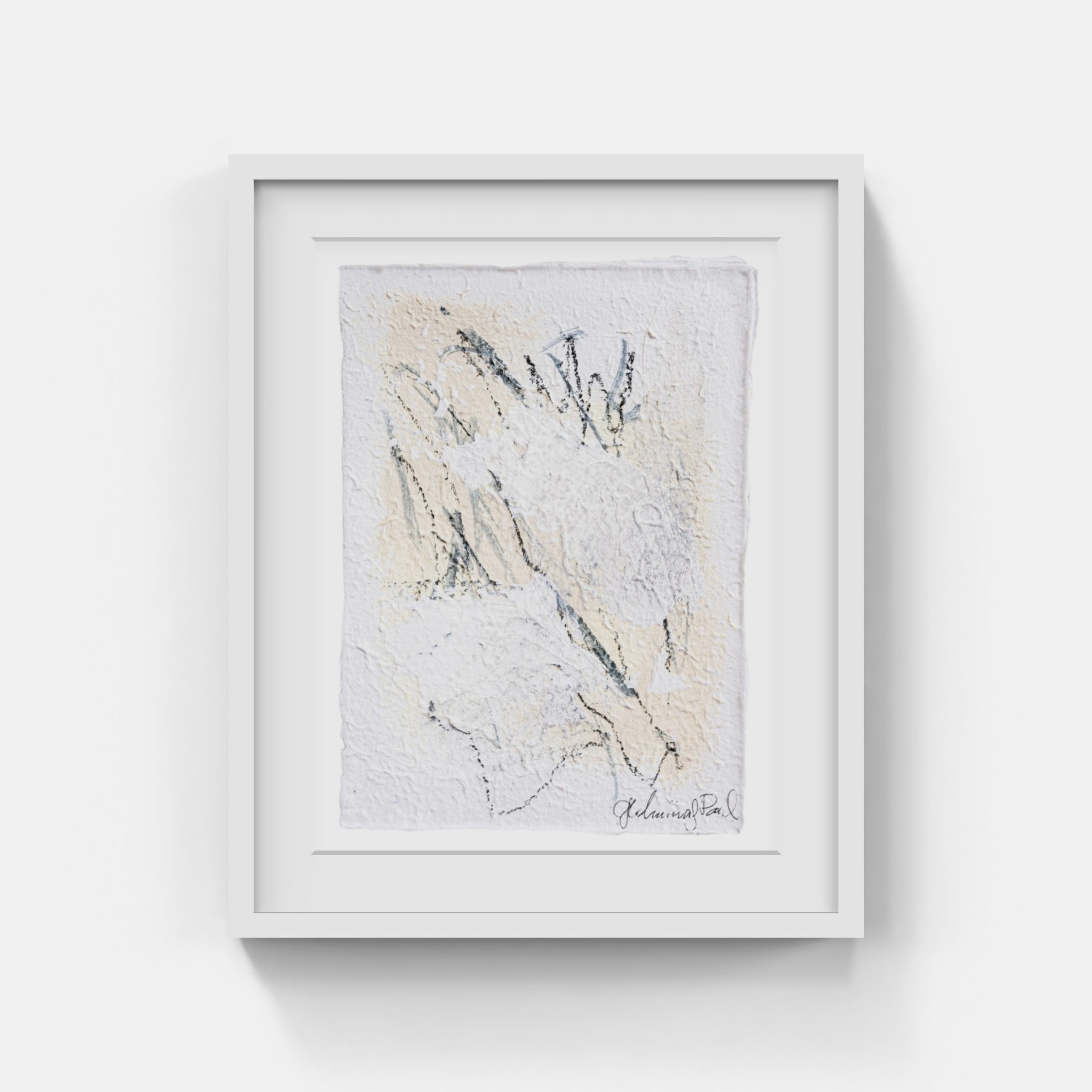 Beautiful abstract on handmade paper painted and made by Birmingham artist Glendinning Paul