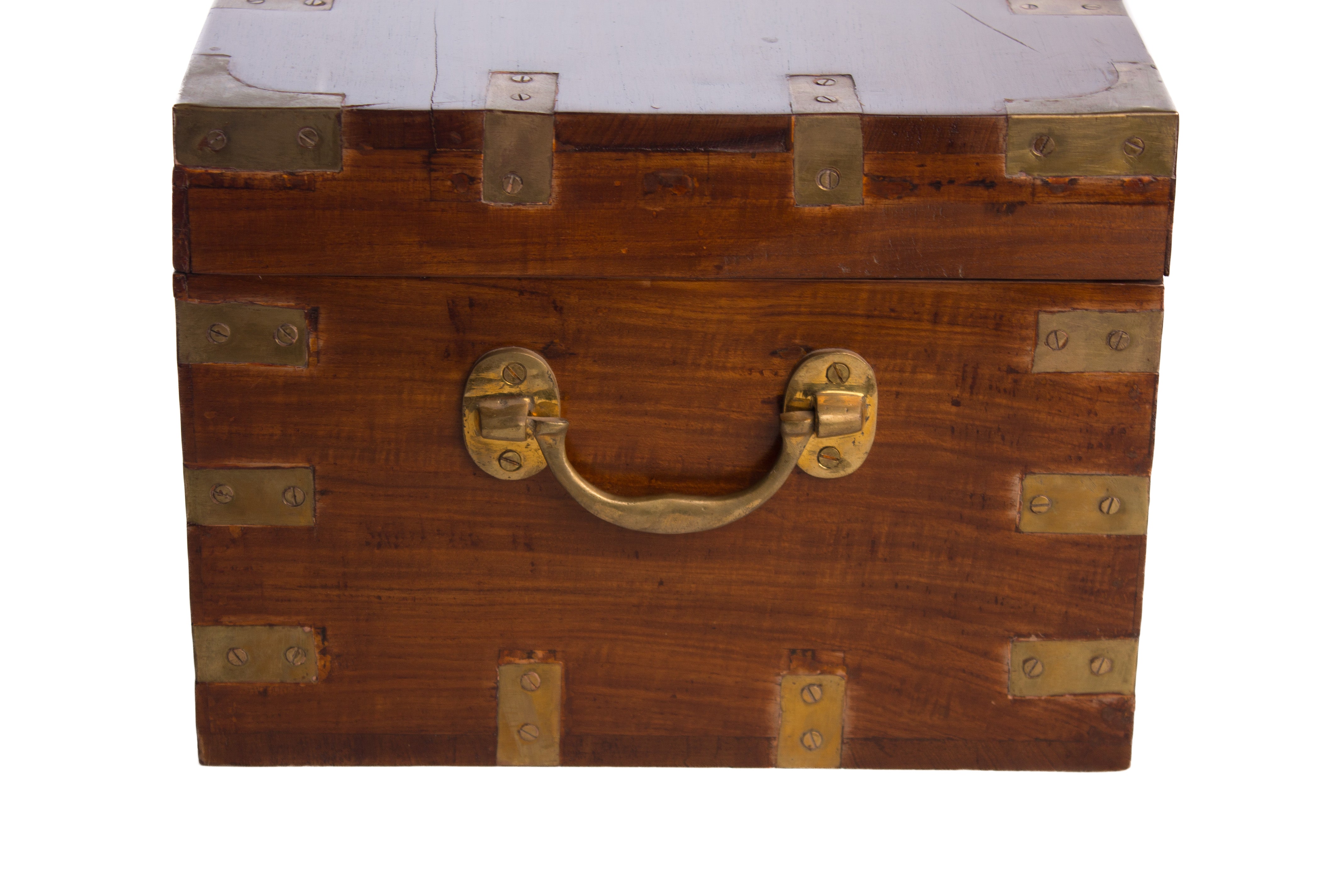 Antique Wood English Campaign Box 