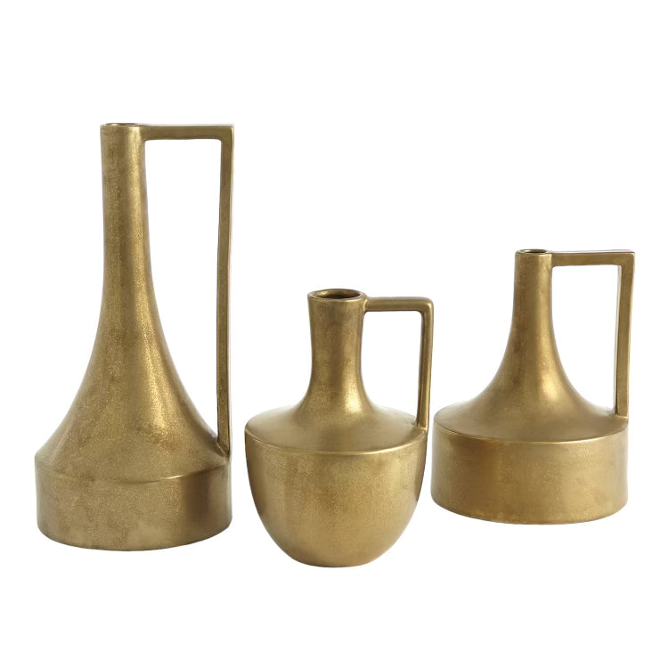 Gold Neck Handle Vase Collection