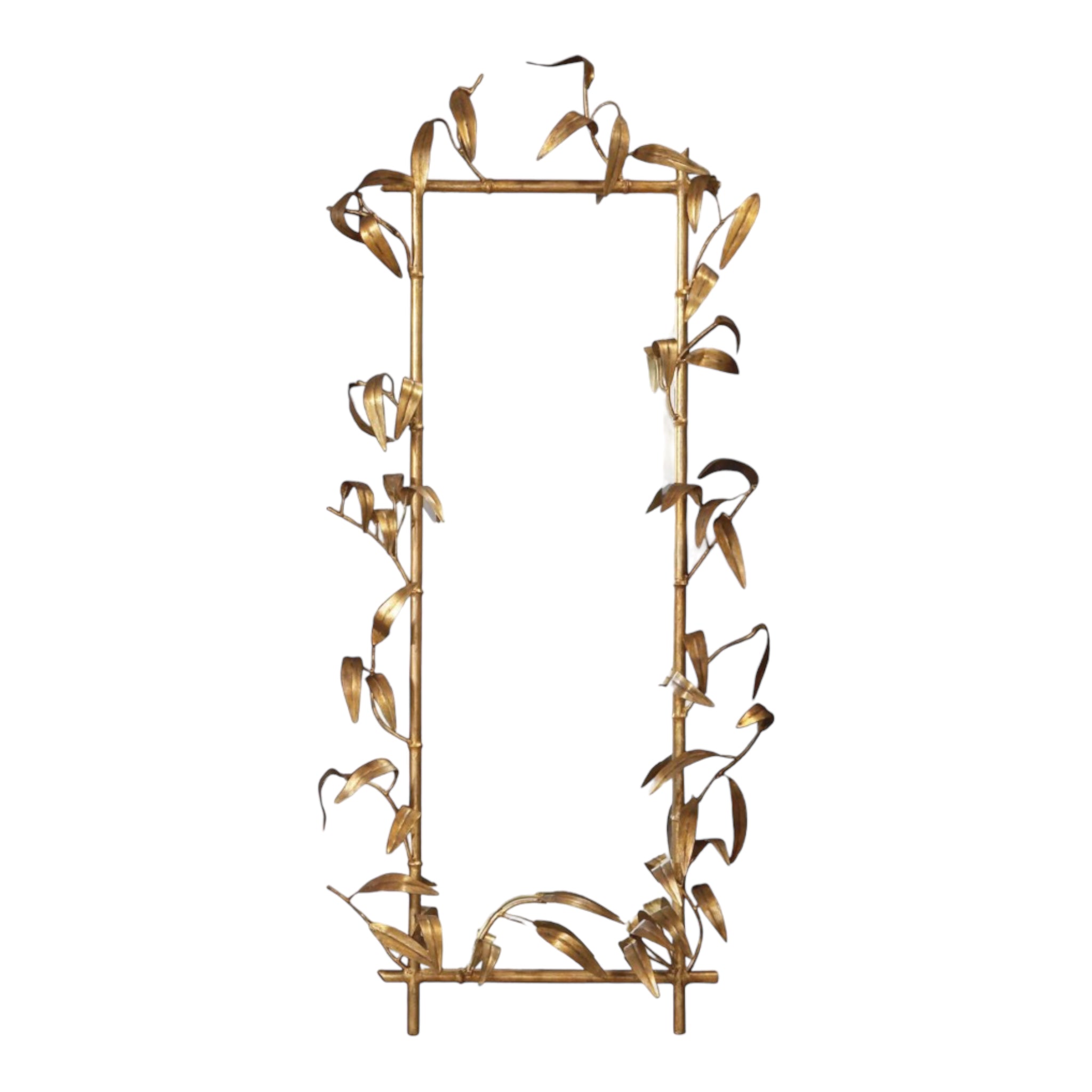 Antique Gold Leaf Glass Mirror