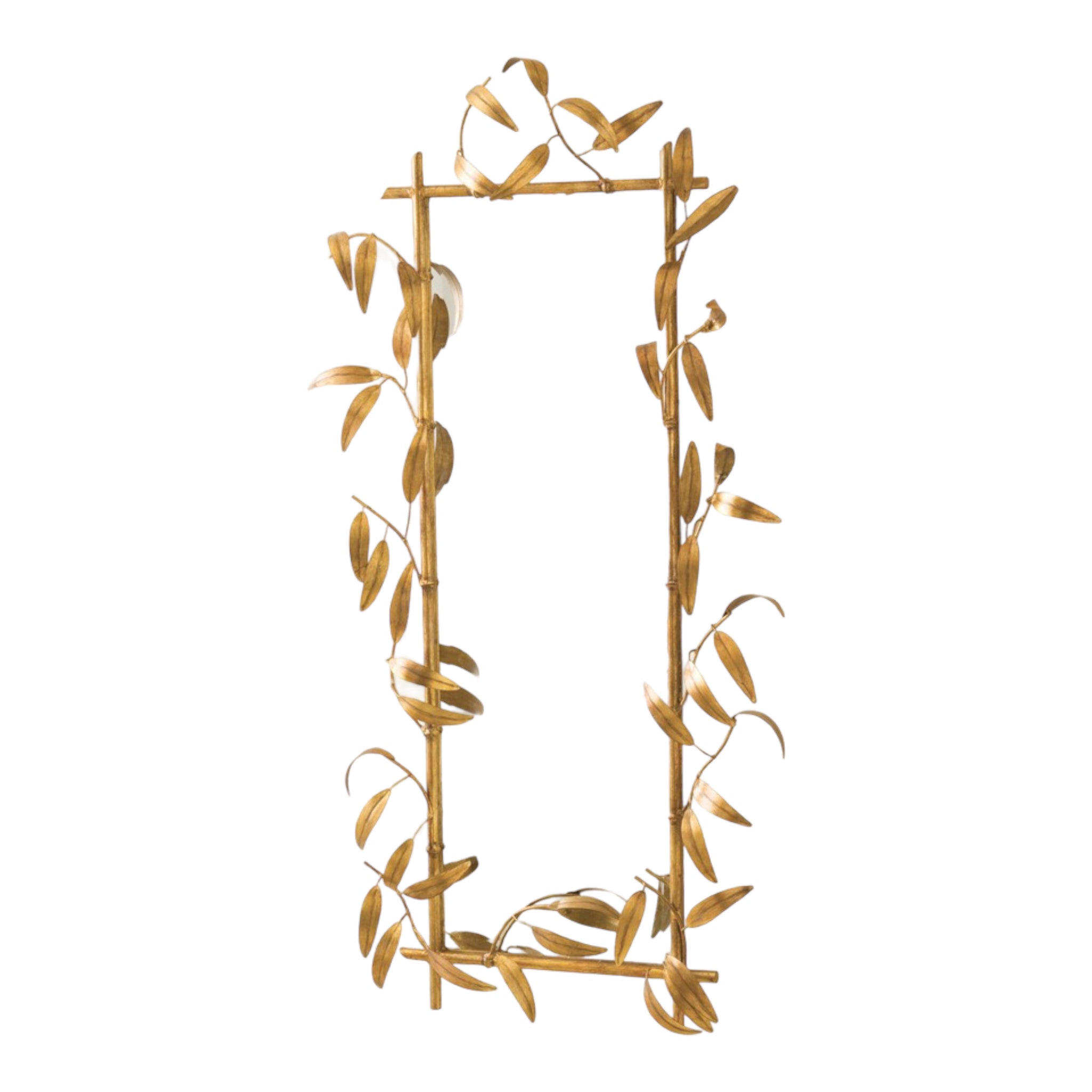 Antique Gold Leaf Glass Mirror