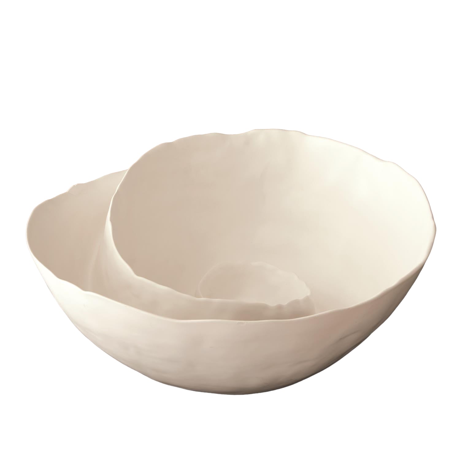 Matte White Spiral Bowl, Decorative Bowl