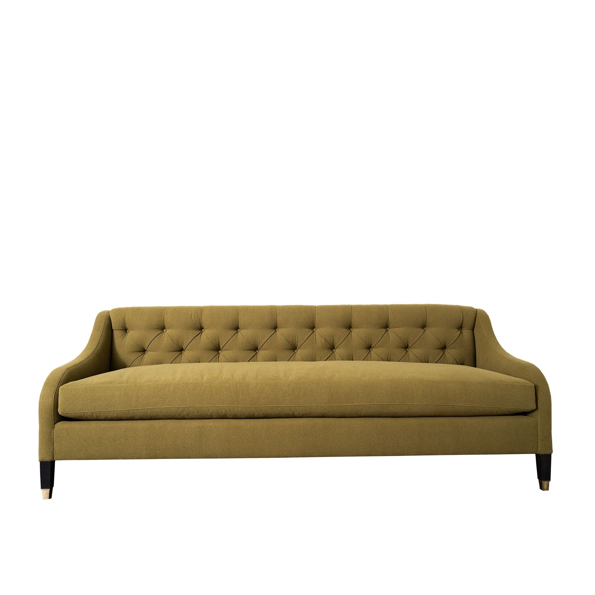 Olive Green Tufted Sofa