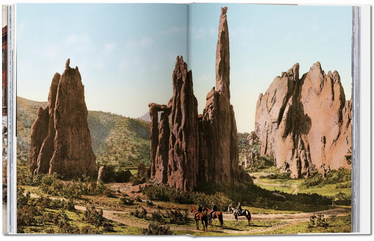 Hardcover book with rediscovered Photochrom and Photostint postcard images in North America 